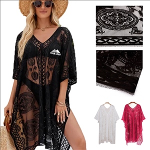 Sexy Elegant Lace Beach Cover Up for Women